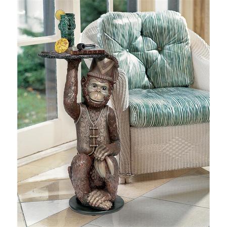 DESIGN TOSCANO Moroccan Monkey Butler Pedestal Sculptural Table NG31382